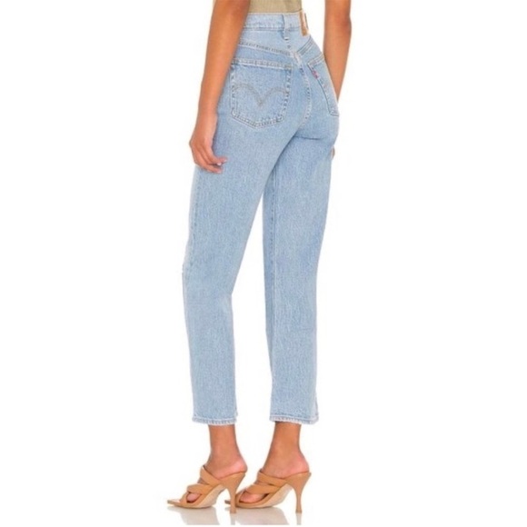 LEVI’S Ribcage Straight Ankle Jeans Distressed Size 28 - Picture 10 of 11